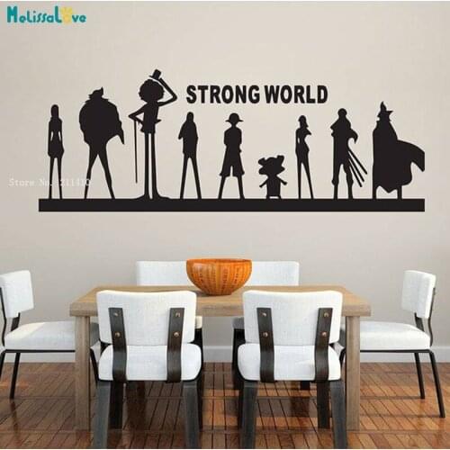 Pirate Strong World Wall Stickers Vinyl Home Decorate Large Size Anime Decals Self-adhesive Simple Kids Baby Room Decor YT5267