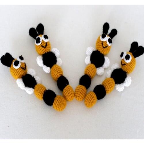 Christmas Newborn toys Handmade knitted mohair toys props Santa doll mohair bees Photo Prop