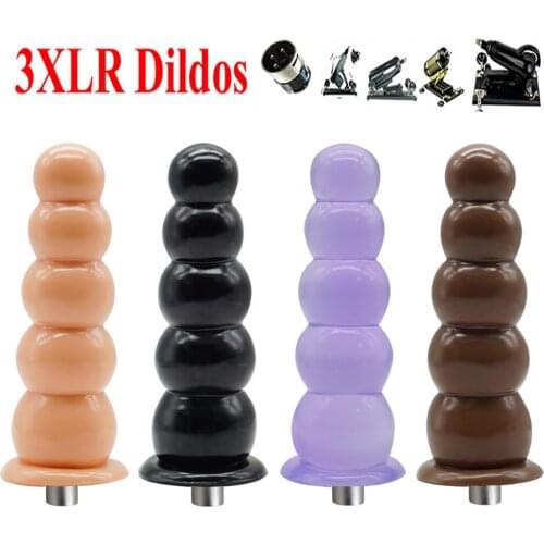 Sex Machine 3XLR Attachment Big black Dildos Quick Connector Vibrator Dildo Anal Beads Plug Toys for Adults Realistic Dildos