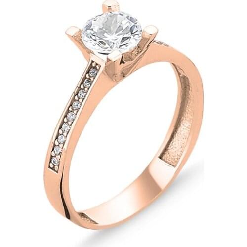 Silver 925 Sterling Heart Zircon Engagement Ring