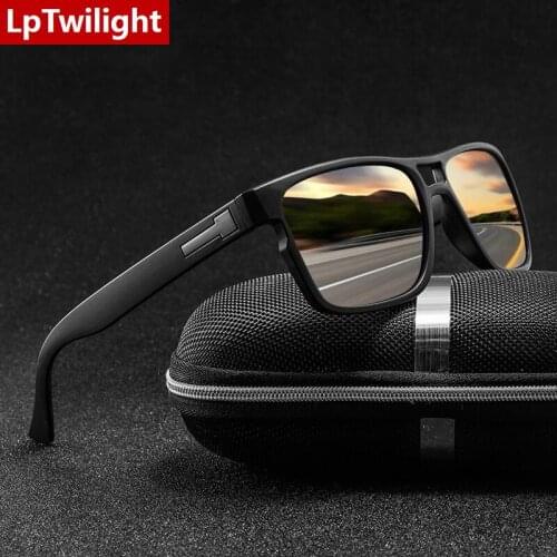 LpTwilight polarized sunglasses mens sports designer driving sunglasses womens retro UV protection drivers black goggles