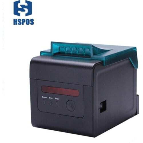 Pos80 thermal bill printer with cutter oil control restaurant receipt printing machine support wired and wireless print