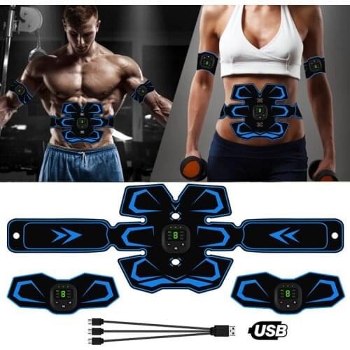 Abdominal Muscle Trainer EMS Stimulator ABS Electrostimulation Fitness Massager Abdomen Weight Loss Slimming Home Gym Equipment