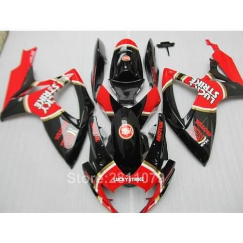 Injection mold top selling fairing kit for Suzuki GSXR600 06 07 red black farings set GSXR 750 2006 2007 TY16