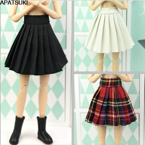 1/6 Dolls Accessories Base Doll Clothes For Barbie Doll Outfits Pleated Skirt Cosplay Students Skirts For Barbie Dollhouse