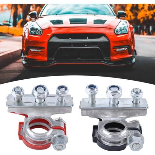 1 Pair Anti-oxidation Anti-corrosion Waterproof Durable Car Automotive Top Post Battery Cable Wire Terminals Clamp Connectors