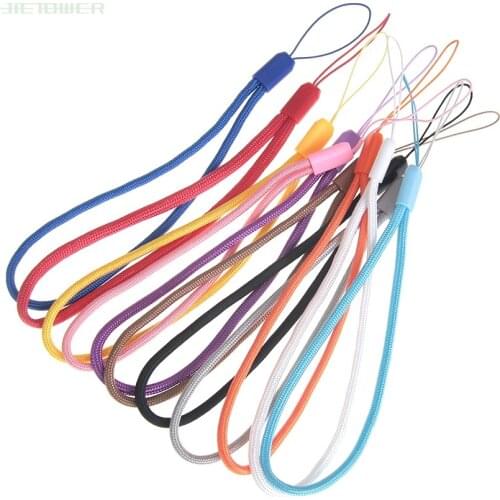 1000pcs/lot Round Nylon Wrist Strap Lanyard For Camera Cell Phone USB Mp3 Mp4 New Mobile Phone Straps Lanyard Accessories