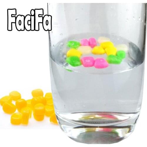 50 or 100 pcs Colored Pop Up Carp Fishing Corn Boilies Flavoured Grass Carp Bait Floating Corn Soft Pellet lure