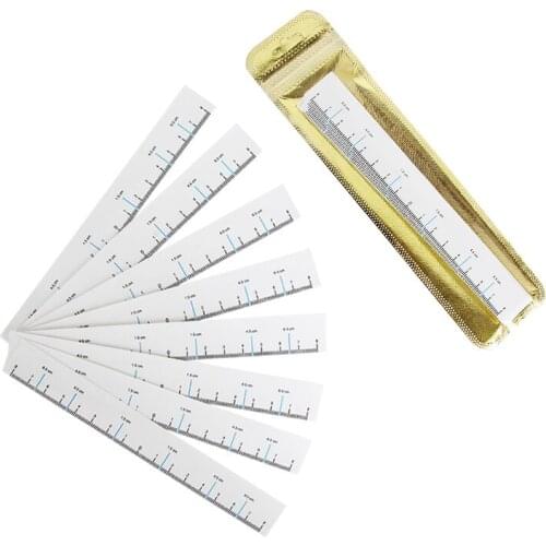 50pcs Disposable Eyebrow Ruler Sticker Microblading Accessories Supply Permanent Makeup Eyebrow Stencil Measuring Shaping Tools