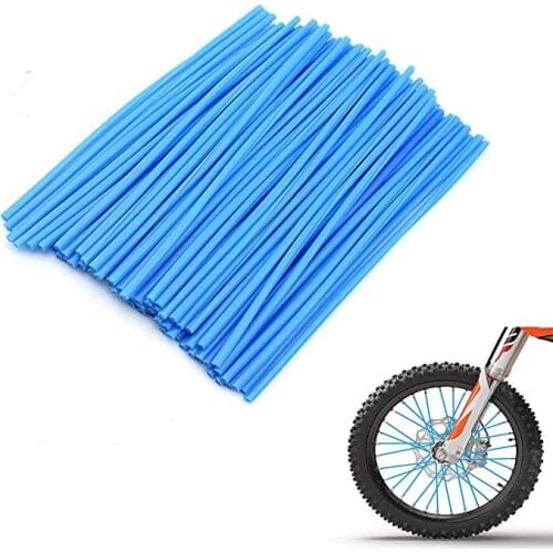 72 PCS Wheel Rim Spoke Skins Covers Trim Wrap Cover Decoration Protector Pipe Motorcycle Motocross Pit Dirt Bike