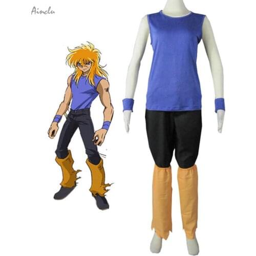 Ainclu Free Shipping New Fashion Saint Seiya Soul of Gold Bronze Saints Cygnus Hyoga Uniform Anime Adult Kid Cosplay Costume
