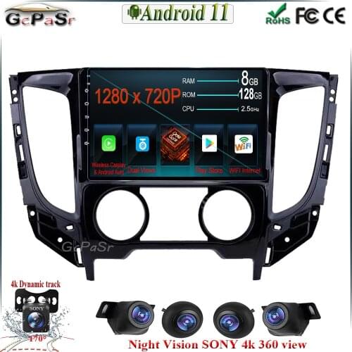 6G+128G Android 11 Touchscreen Autoradio For Mitsubishi L200 5 2015 - 2019 Auto Radio Multimedia Video Player Navigation GPS