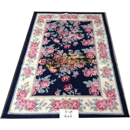 Antique Needlepoint Throw Various Flower Decorative Needlepoint Woven New Listing Traditional Wool Rug Carpet