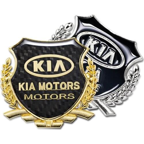 Car Styling 3D Metal Wheat Ears Emblem Badge Stickers For KIA Sportage Rio Ceed Cerato Picanto Soul Sorento Venga K2 K3 K4 k9