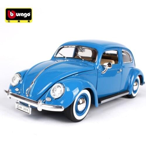 Bburago 1:18 1955 Beetle car alloy car model simulation car decoration collection gift toy Die casting model boy toy
