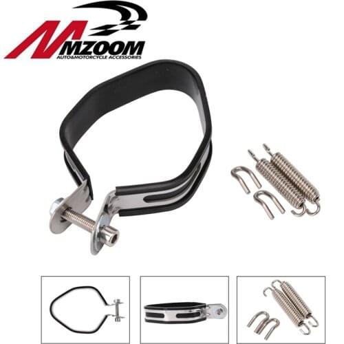 Free Shipping stainless steel Holder Clamp Fixed Ring Support Bracket for Motorcycle Exhaust Pipe Muffler Escape