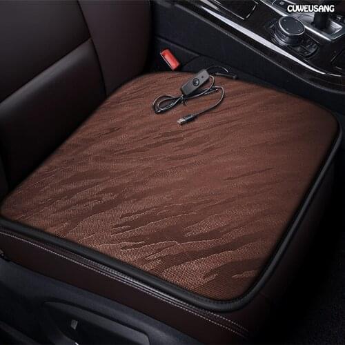 CUWEUSANG 12V Heated car seat cover for BMW all models e39 e39 f11 f30 f10 x1 x2 x4 x3 e46 x5 x6 e70 winter cushions car styling