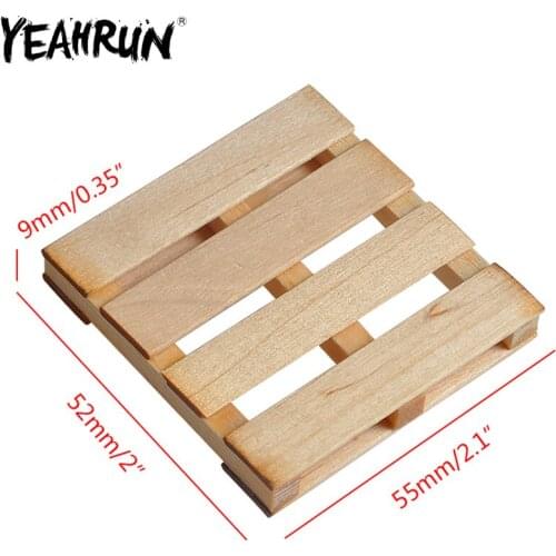 RC Car Wooden Miniature Forklift Pallet Simulation Props Mini Forklift Plate for 1:10 RC Crawler Car Accessories