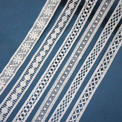 10 Yard/ Lot Embroidery fabric hollow water soluble lace elastic milk silk embroidery Trimming Lace
