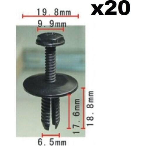 HOT SALE Door Trim Panel Clips For BMW E46 E60 E90 etc Hex Head Metal Screw Set Of 20 GENUINE 07147129160