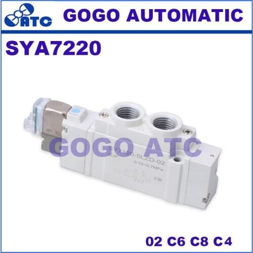 SMC type Air control valve SYA7320 pneumatic component 2 position single electromagnetic Air control valve C6 interface diameter