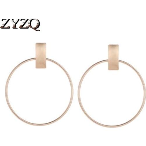 ZYZQ Classic Women Earrings Superb Big Hoop Circle Trendy Accessories Hot Selling Euro Style Hyperbole Earrings Wholesale Lots