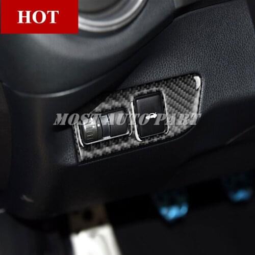 Carbon Fiber Trunk Switch Button Cover For Toyota 86 GT86 Scion FR-S 2012-2018 Car accesories interior Car decoration