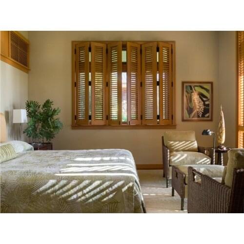 2017 hot sales highly durable window shutters sun shade wooden blinds wood shutter slats louver wood folding shutters WS1612009