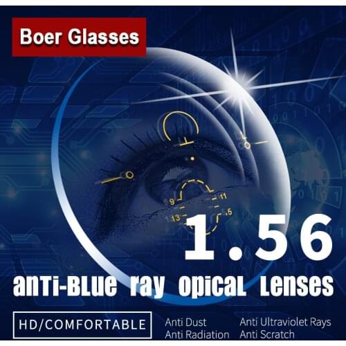 1.56 index Anti-Blue Ray progressive free form Lenses Prescription Spectacles Eyewear Vision Degree Lens Eyeglasses Lenses