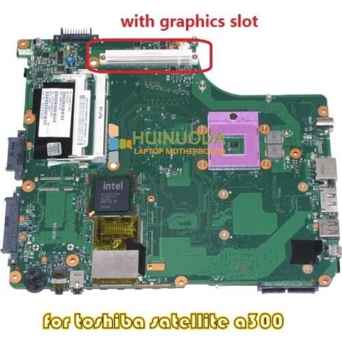 NOKOTION V000127130 1310A2171553 MainBoard For Toshiba Satellite A300 A350 Laptop Motherboard PM45 with Graphics Slot Free CPU