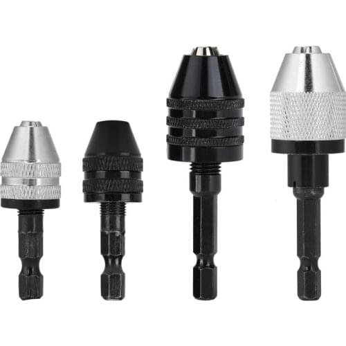 6.5mm Hex Shank Keyless Drill Chuck Electric Screwdriver Drill Chuck Adapter Quick Change Converter Drill Bit Tool
