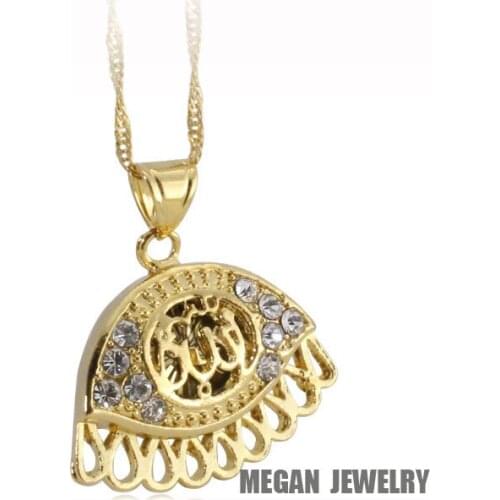ALLAH MUSLIM crystal fashion pendant & necklace for women & men, charm Islam Gift & Jewelry