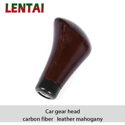 LENTAI For Peugeot 206 307 407 308 207 508 Hyundai solaris i30 Lifan Abarth NEW 1PC Carbon Fiber Car Gear Knob Shift Lever Cover