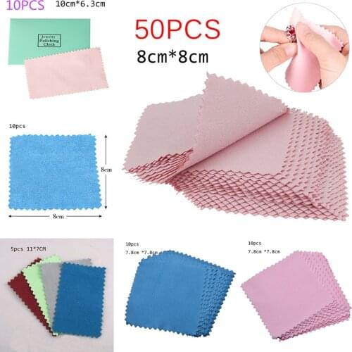 New 5pcs/10pcs/50pcs Clean Cleaning Cloth Polishing Cloth For Sterling Platinum Jewelry Anti Tarnish