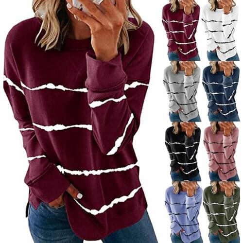 New Women Warm Hoodies Tie-Dye Sweatshirts Winter Fashion Oversize Ladies Pullovers Stripe Hooded White Black Pink Green Jacket