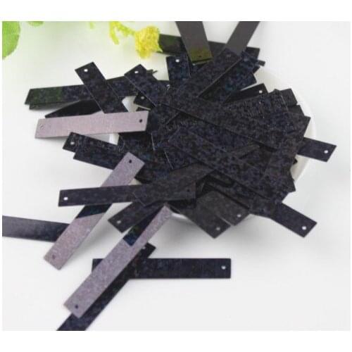 A5Sewing supplies 6mm*38mm Hand-sewn Rectangular Double-hole Laser Bead Segments Hand-made Wedding Garment Stage Dress Decor