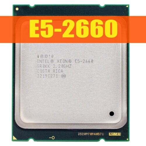 Xeon E5-2660 8 Core Processor 2.2GHz Cache 2.2/GHz/8.00 GT/s QPI 20MB FCLGA2011 TDP 95W CPU 100% normal work