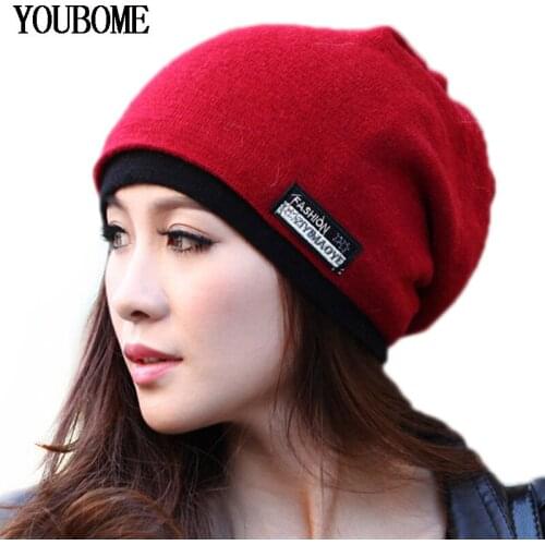 Skullies Beanies Womens Winter Knitted Hat Women Winter Hats For Women Lady Baggy Warm Fashion Female Girls Beanie Hat Cap 2020