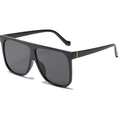 New Style Fashion Brand Designer Square Colorful Transparent Lens Gradientramp Mirror Big Frame Sunglass UV400