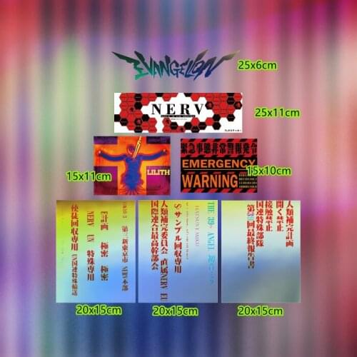 7PCS Car Styling Sticker Auto Window Body Vinyl Motorcycle Case Decals for Anime Cartoon New Century Emergency Robot