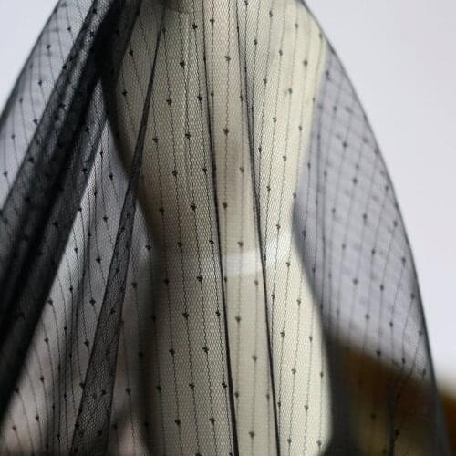 Dot/Spot Tulle Fabric, Striped Gauze Fabric, Soft Transparent Net Lace Fabric 59" Wide 1 Yard Long Price
