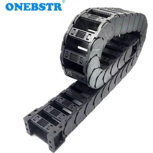 1 Meter D30x100mm Drag Chain Wire Carrier Cable Low Noise Bridge Type Open On Both Sides CNC Router Machine Tools Free Shipping