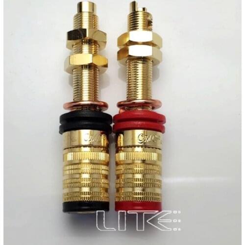 1pair high end USA CMC 838 - L gold-plated horn terminal power amplifier RCA terminals