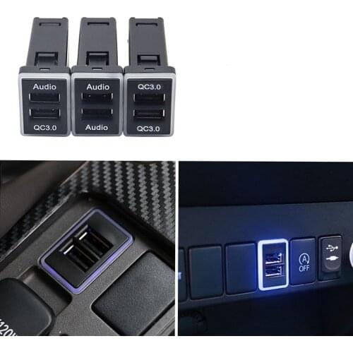 1pc Quick Charge Car Charger Dual QC3.0 USB Interface Socket Fast Car Charger Use for Lexus