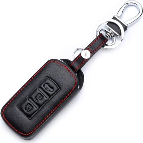 1pc Car Key Case Smart Remote Fob Cover Keychain Bag for Mitsubishi Outlander Lancer 10 Pajero Sport ASX RVR L200 Car Key Case