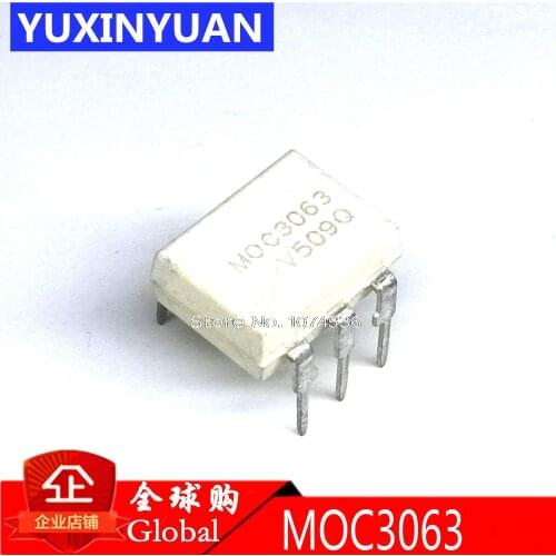 10PCS MOC3063 3063 DIP6 upright photoelectric coupling light into