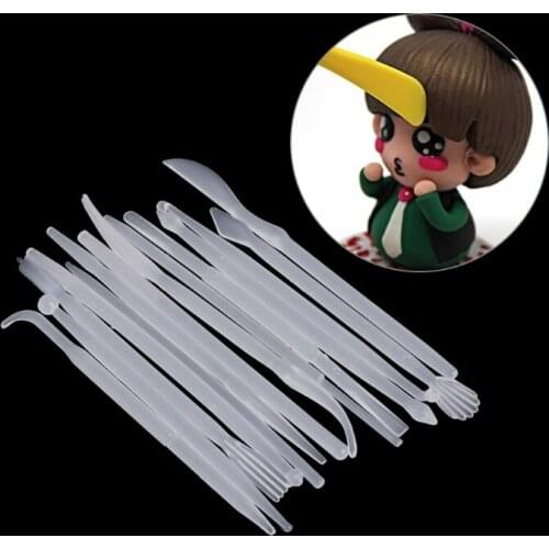 14Pcs Plastic Clay Sculpting Set Wax Carving Pottery Tools Carving Sculpture Shaper Polymer Modeling Clay Tools Color Random