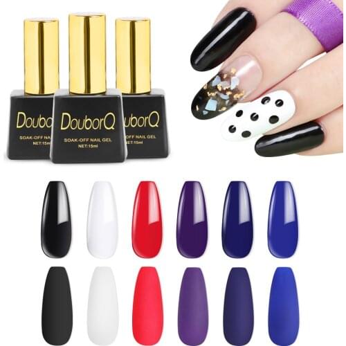 15ml 6Color Gel Nail Polish Gel Varnish UV Gel Polish Soak Off Gel Lak Hybrid Semi Permanent Nails Art DIY Manicure