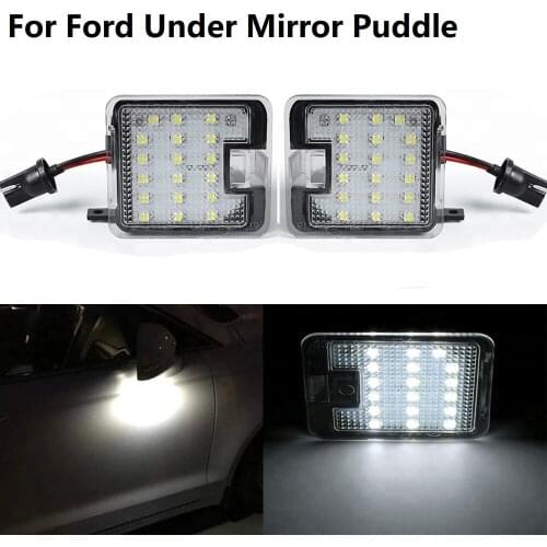 2x LED Under Mirror Puddle Light For Ford Focus MK3 MK2 Mondeo MKIV MKV Kuga C-Max Escape S-Max Under Mirror Welcome Lamp Canbus