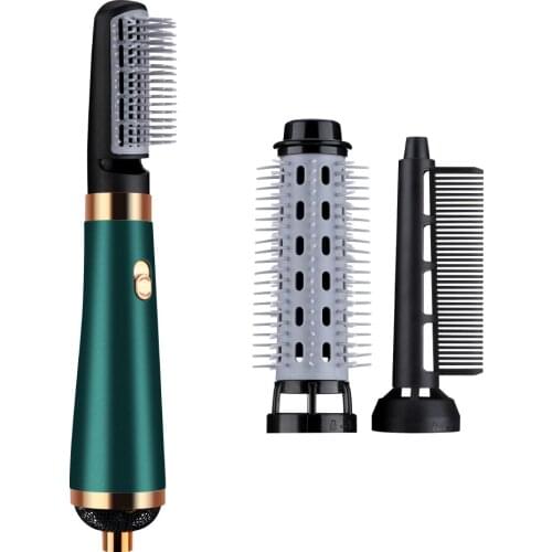 3 in 1 Hair Dryer Comb Electric Hair Dryer with 3 Detachable Comb Hair Care Straight Hair Fluffy Inner Buckle Curling Stick